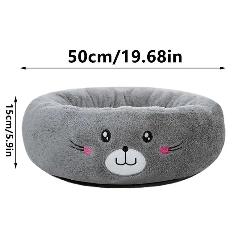 Fluffy Dog Bed Round Egg Tart Pet Bed Plush Material Lining Cat Rest House Soft And Breathable Calming Bed For Kitten Rabbits images - 6