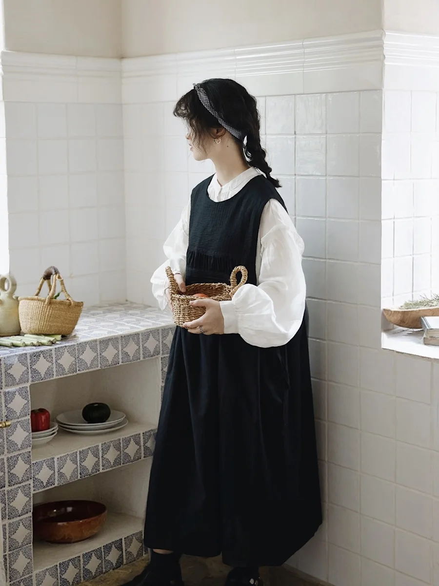 Японский женский плиссированный сарафан Mori Sweet Vintage Organ Pleated