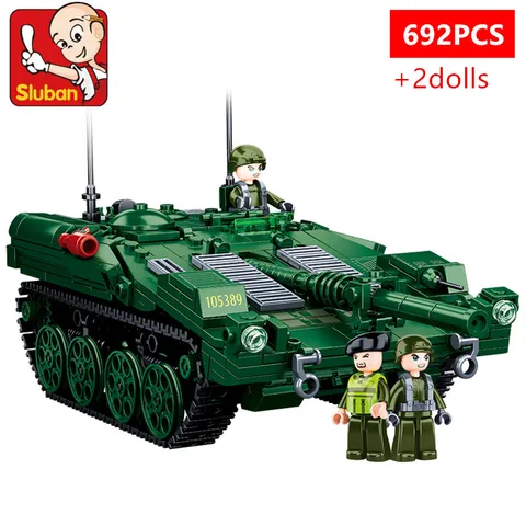 692 шт., Детский конструктор «основной боевой танк»