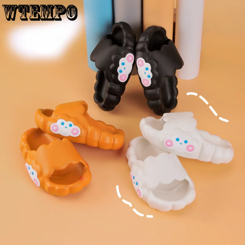 WTEMPO Children's Slippers Cloud Summer Home Bathroom Soft Bottom Anti-slip Shoes Flat Bottom Outside Wear Sandals Wholesale