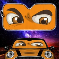 orange challenging cartoon eyes car auto sun shades windshield accessories decor gift