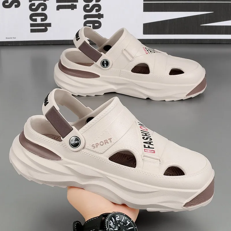 Мужские сандалии из ЭВА мягкие шлепанцы на толстой подошве Повседневная модная