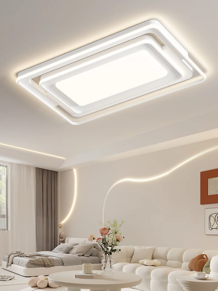 

Современная искусственная лампа для потолка используется для столовой, спальни, коридора, кухни, белого цвета, 3 цвета, декоративная лампа с регулируемой яркостью и дистанционным управлением