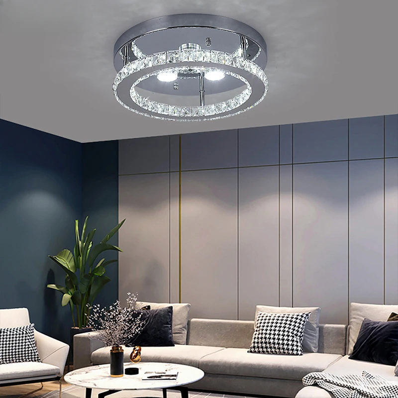 Светодиодная потолочная хрустальная люстра K9 для спальни и кухни светильник из