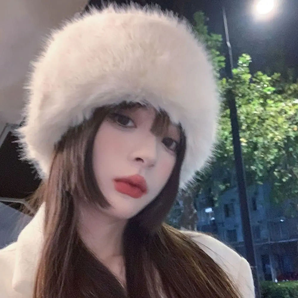 Женская Зимняя Плюшевая Панама Теплая Шапка Из Мягкого Искусственного