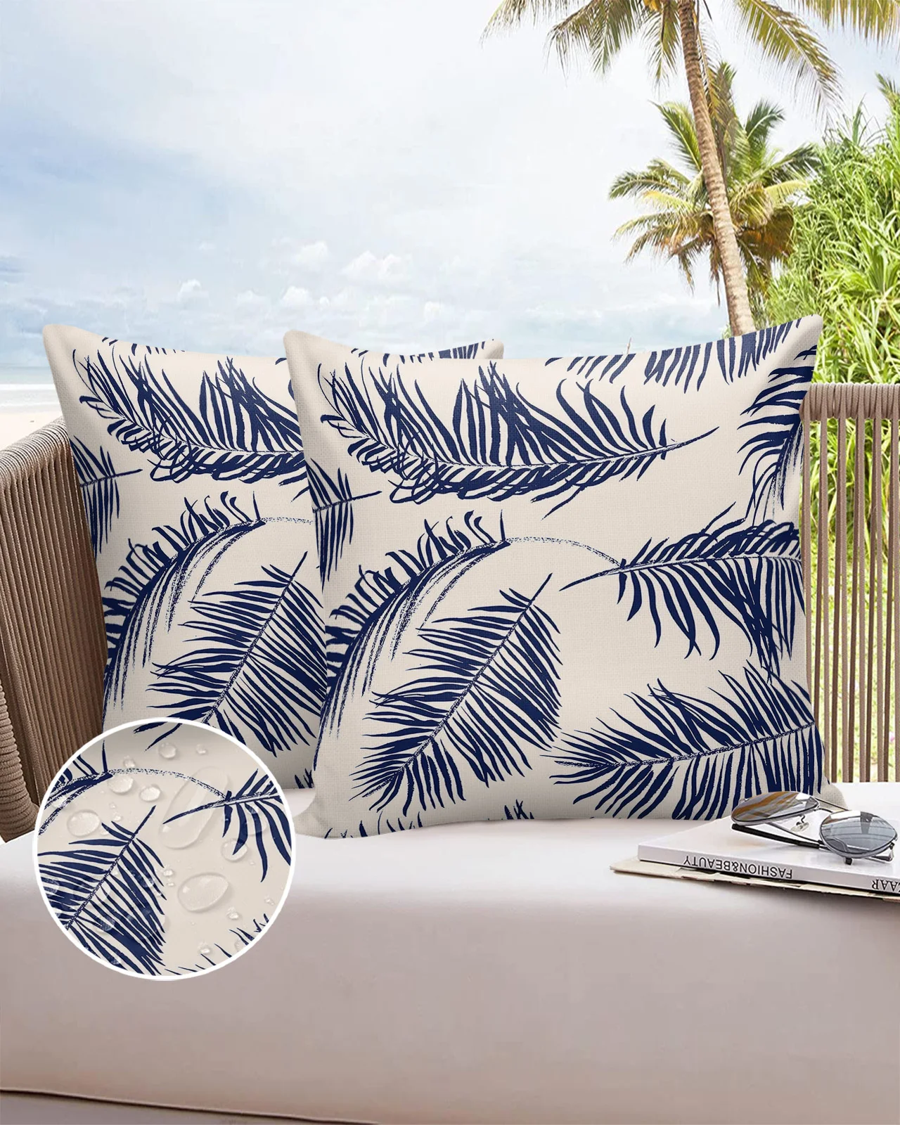 

Tropical Leaves Plant Printed Home Sofa Pillowcase for Living Room Balcony Glasshouse Decor Office Cafe Wrist Cushion Cover