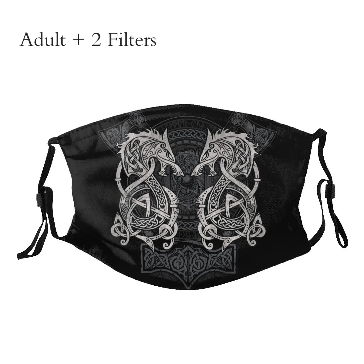 

Viking Mouth Mask Fighting Fenrir Masque Wasbaar Special Trendy With PM2.5 Filters
