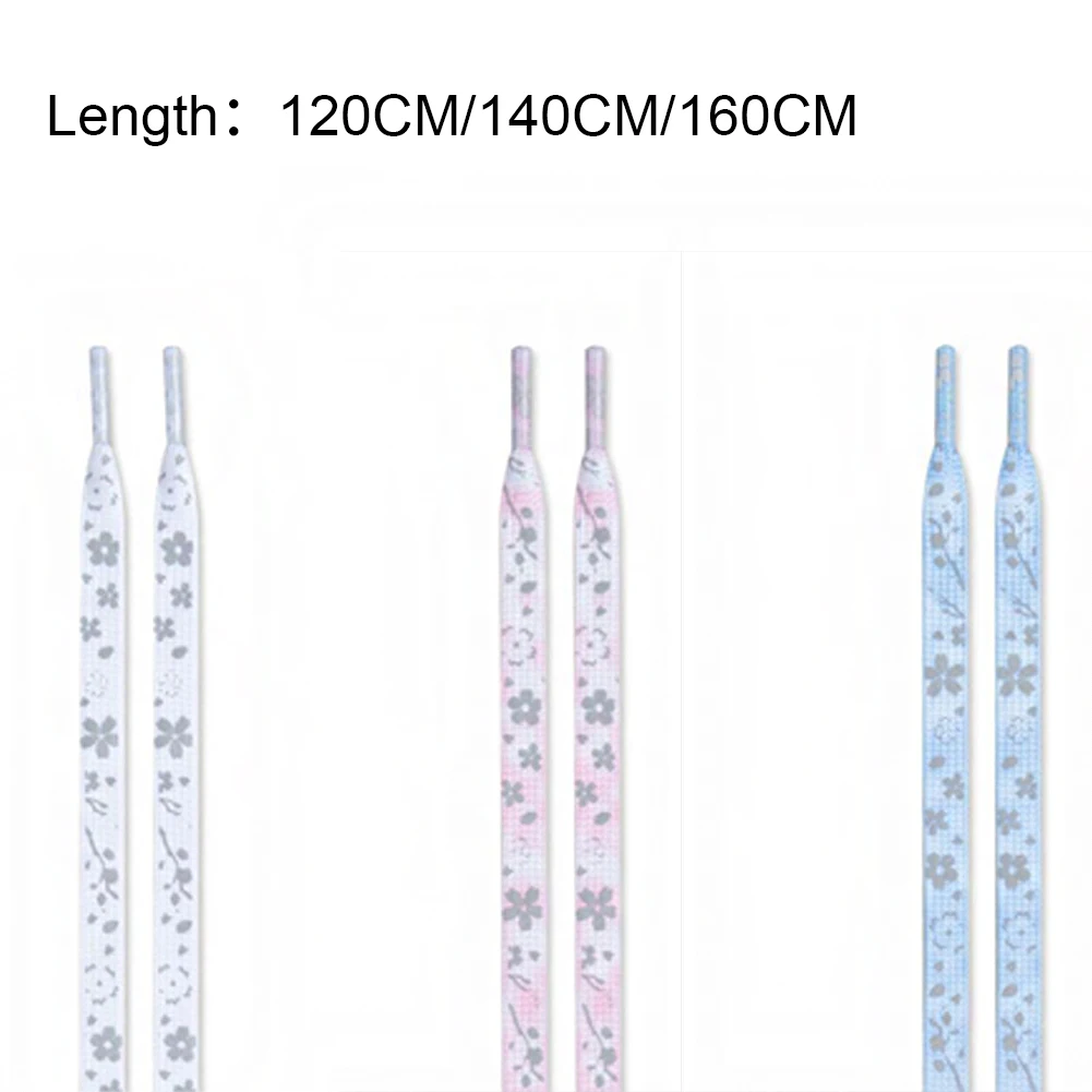 Luminous Reflection No Tie Shoe Sakura Laces Shoelaces Outdoor Sneakers Quick Safety Flat Shoelace Kids And Adult Lazy Laces