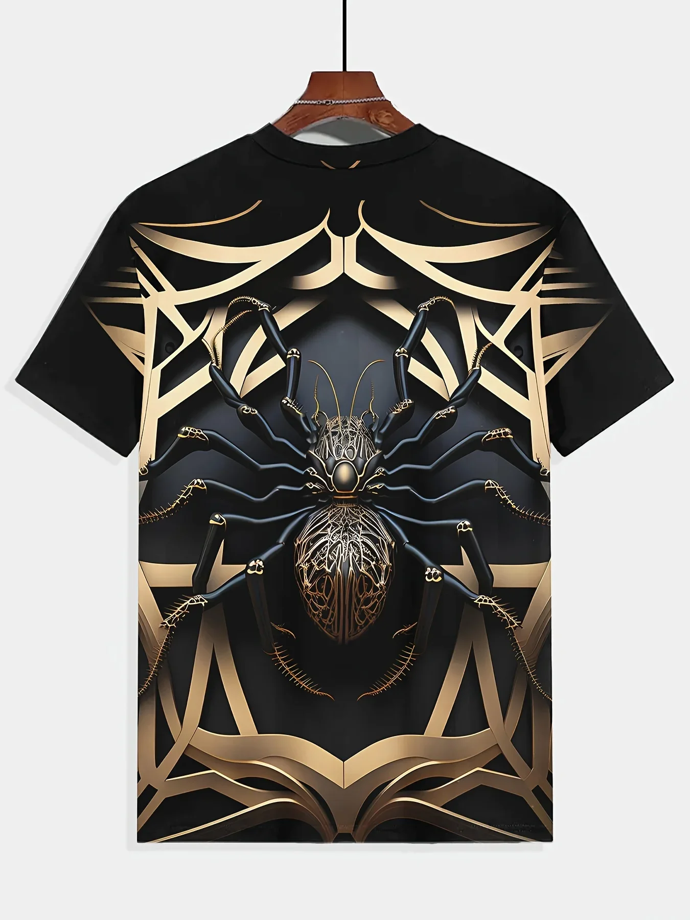 Летняя мужская футболка с рисунком паука-Повседневная рубашка коротким рукавом