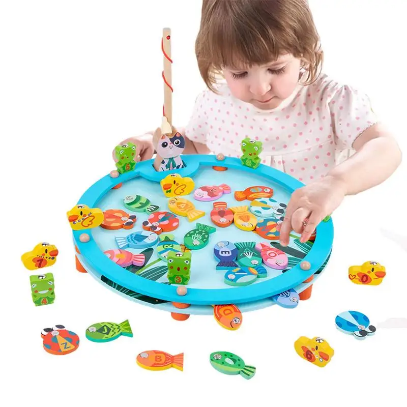 

Montessori Toddler Fishing Game Alphabet Fish Catching Counting Learning Education Math Preschool Board Games Montessori Letters