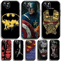 marvel logo for apple iphone 13 12 11 pro 12 13 mini x xr xs max se 5 6 6s 7 8 plus phone case back silicone cover black coque