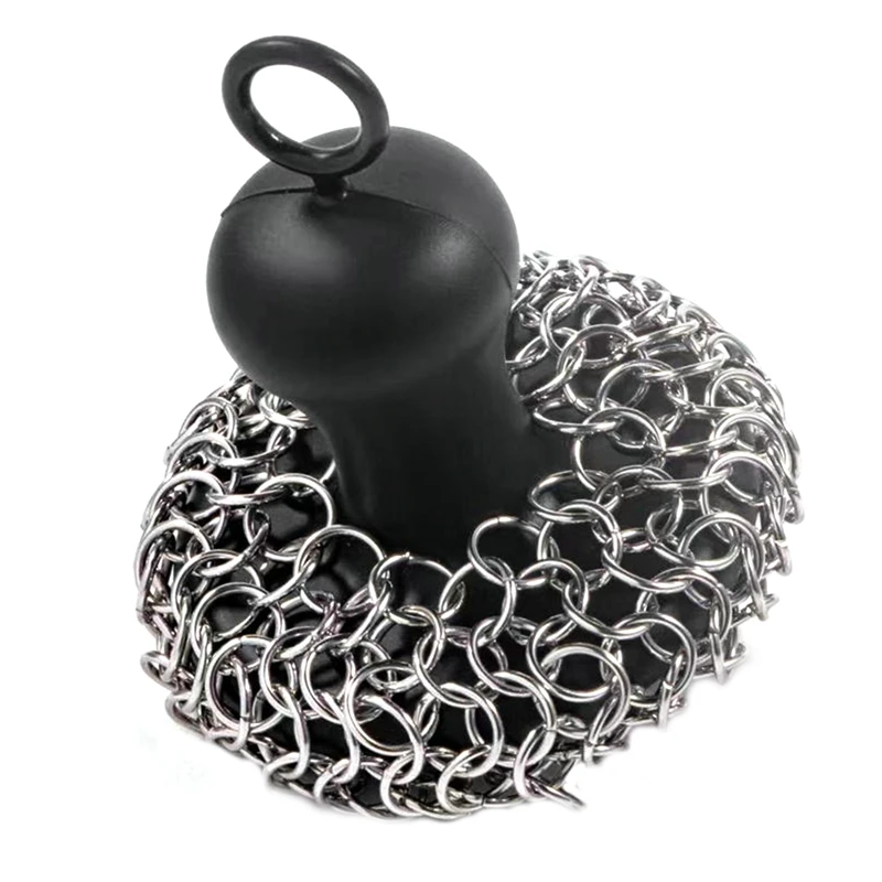 

Kitchen Cleaning Ball Brush Pot Net Metal Ring Net Cast Iron Cleaner Chain Nail Washer Can Be Cleaned By Dishwasher
