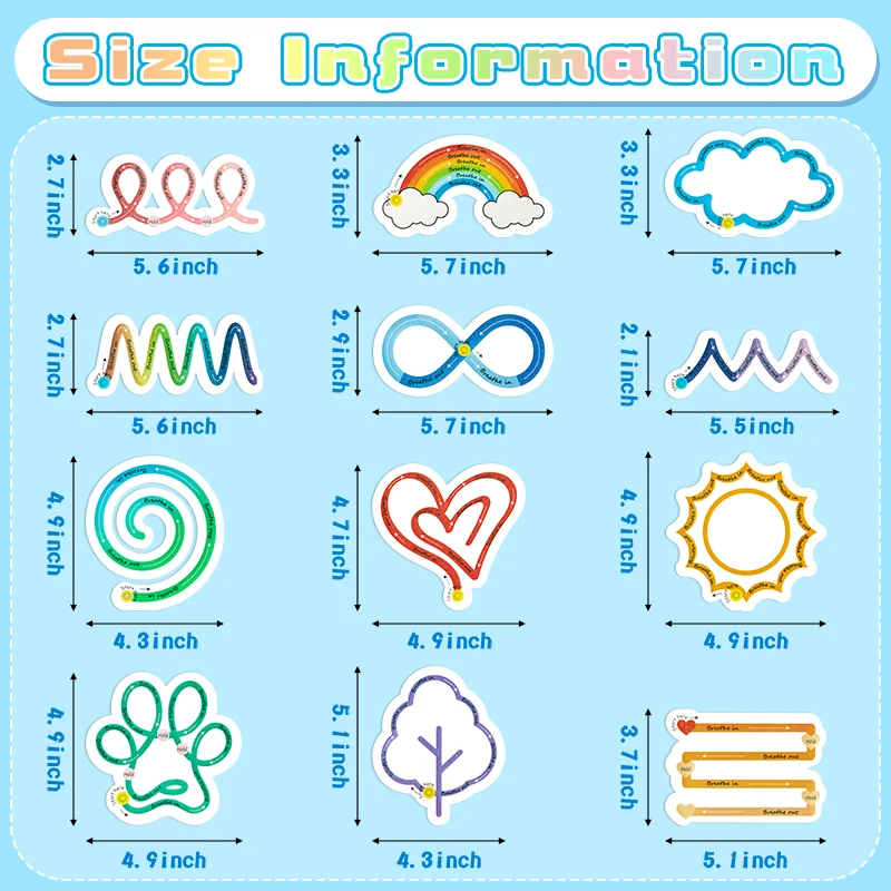 48 шт. сенсорные наклейки для снятия стресса