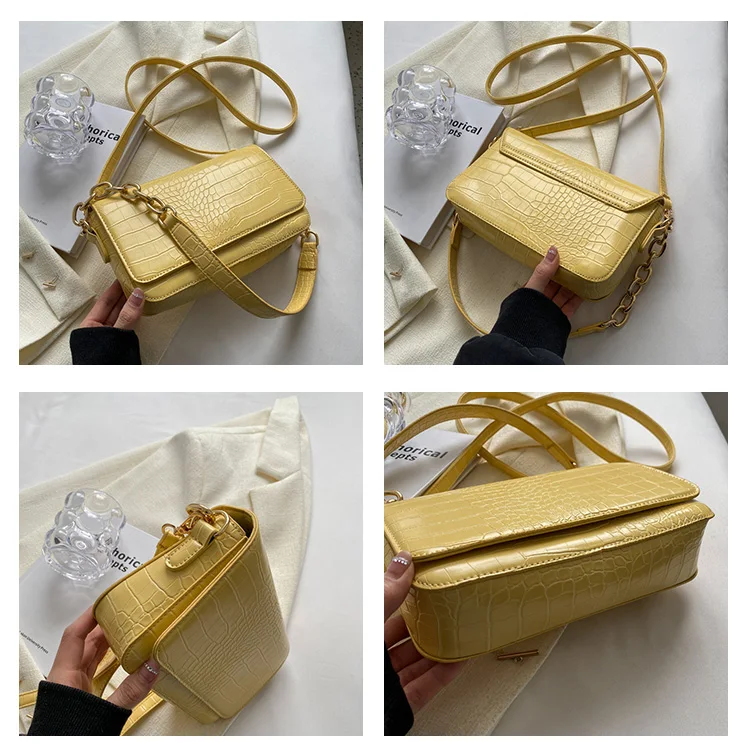 VC Fashion Chains Women's Shoulder Bag Simple Design Ladies Purses and Handbags High Quality PU Leather Crossbody Bags for Women