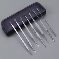 7pcs1set stainless steel extractor blackhead remover needles acne pimple blemish treatments face skin care beauty tools