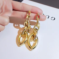2022 punk fashion long hollow metal geometric earrings personality simple trend earrings party jewelry exquisite gifts wholesale