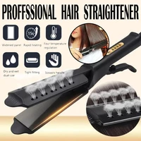 hair straightenerceramic tourmaline ionic flat iron for womenprofessional styling tools electric straightening widen panel