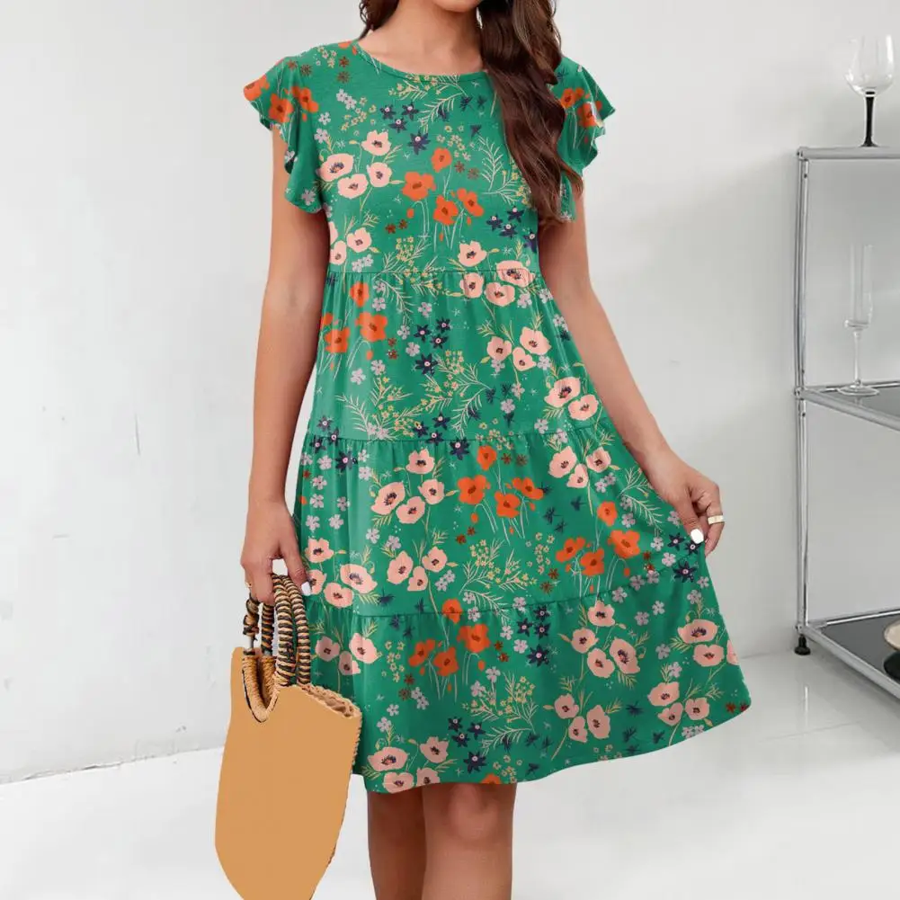 

Lady Summer Dress Rich Colors Lady Dress Knee Length Lady Midi Dress