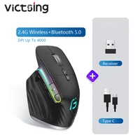 Bluetooth 2 4G Wireless Mouse Rechargeable Silent Ergonomic Computer DPI 4000 For Tablet Macbook Laptop Gaming Office