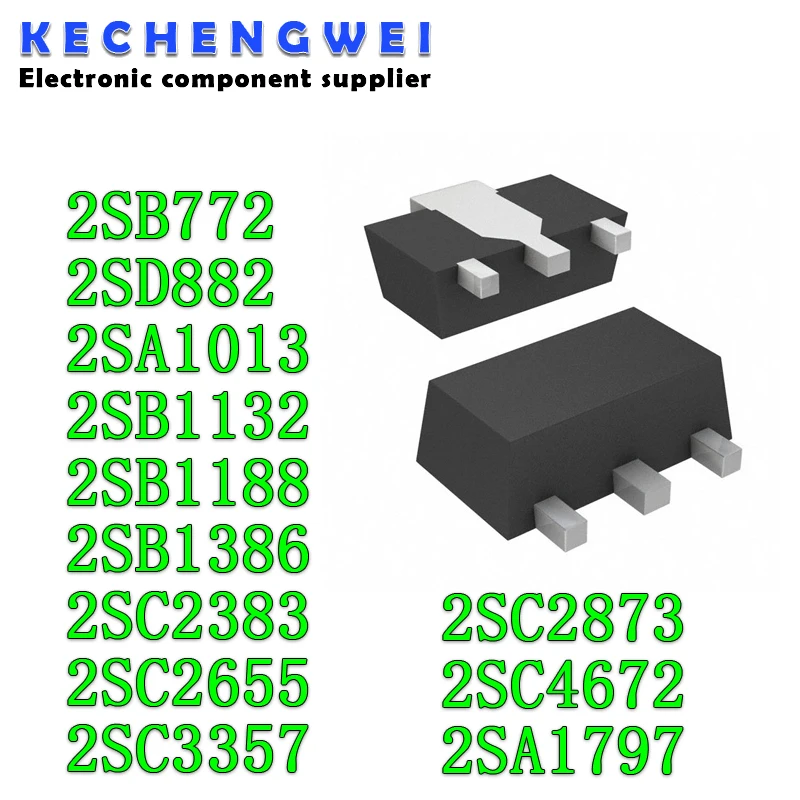20 шт., 2SB772 B772 SOT-89 2SD882 D882 2SA1013 2SB1132 2SB1188 2SB1386 2SC2383 2SC2655 2SC3357 2SC4672 2SC2873 2SA1797 SOT89