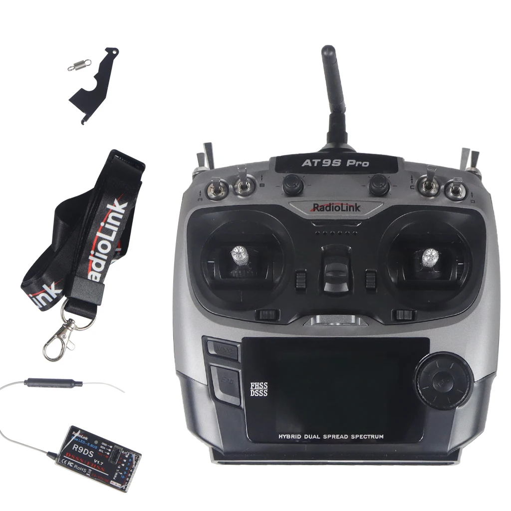 Радиолинк AT9S 2,4 GHz 10CH AT9 передатчик обновления с R9DS DSSS приемник FHSS пульт дистанционного управления для радиоуправляемого квадрокоптера вертолета