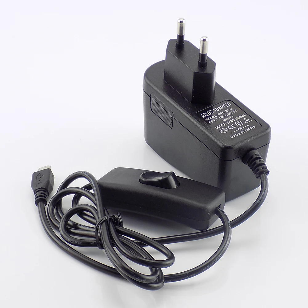 Micro USB 5 В 3A 3000 мА Адаптер питания переменного тока в постоянный Зарядное