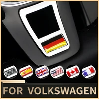 car emblems flag steering wheel decoration cover sticker for vw golf 7 mk7 polo passat b7 b8 cc tiguan rline jetta atlas bora