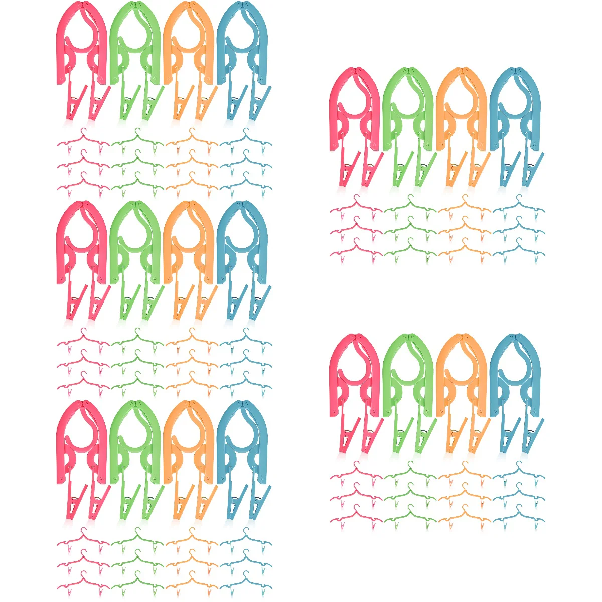 

80 Pcs Folding Multifunctional Clothes Drying Racks with Clips Hangers with Clips Coat Hangers with Clips