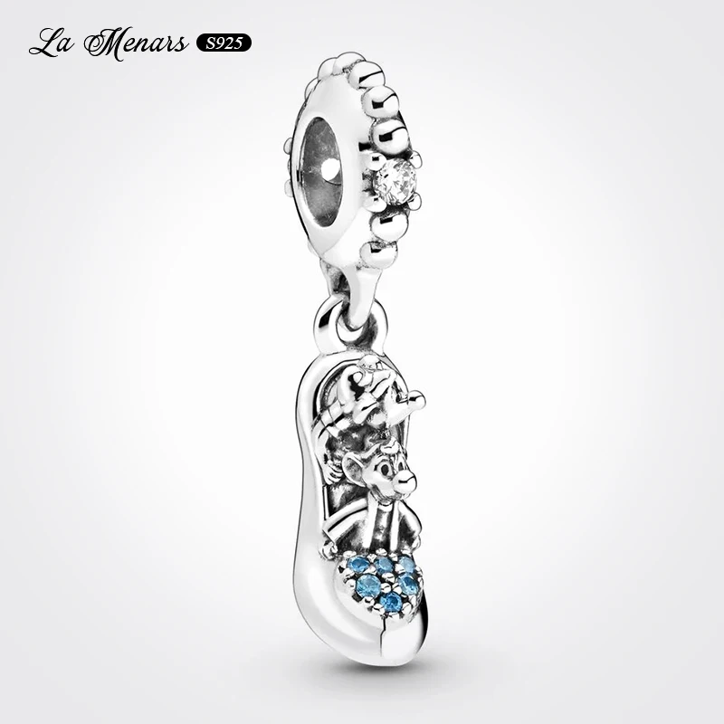 

Crystal Shoes Bead Charms Fit Original Pandora Charm Bracelets Jewelry DIY Making Genuine Silver Plating Holiday Gifts