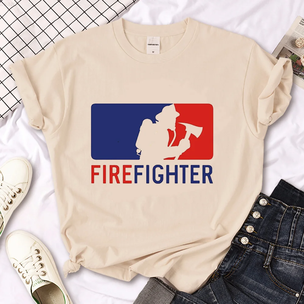 

Женская футболка пожарной бригады Y2K