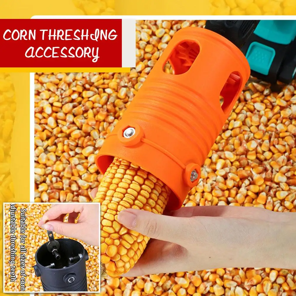 

Portable Corn Thresher Accessory Fully Automatic Corn Grain Head Machine Peeling Small Separator Electric Planer K6I7