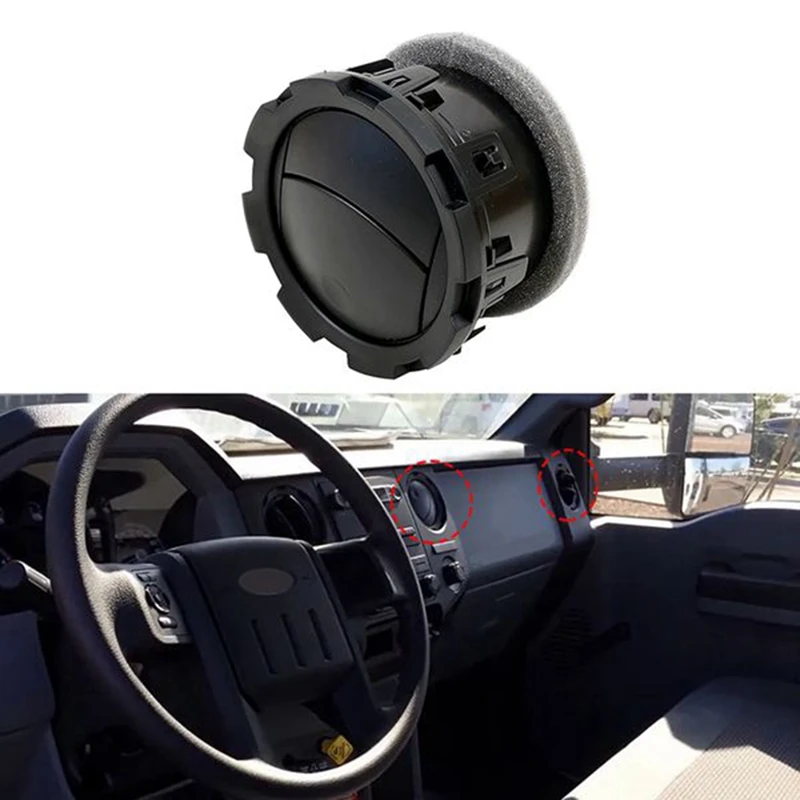 

Set Of 2 Dash Board Air Vent/HVAC Vent Fits For 11-16 Ford F-250 F-350 F-450 F-550 (Black), BC3Z-19893-AA, 75302B-2