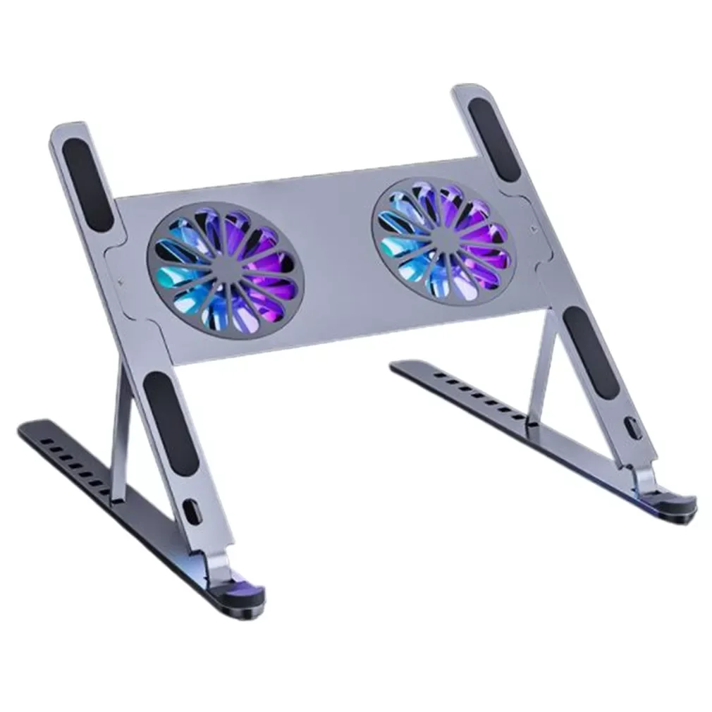 

Aluminum Adjustable Laptop Stand For Macbook iPad Computer PC Tablet Support Notebook Stand Cooling Fan Pad Laptop Holder Base