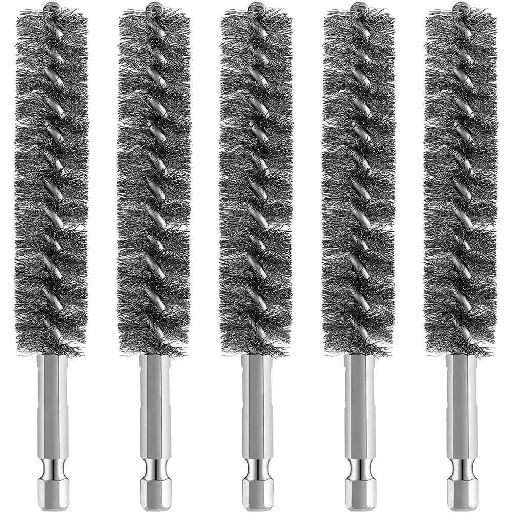

Stainless Steel Bore Brush Wire Brush for Power Drill Cleaning Wire Brush Stainless Steel Brush with Hex Shank Handle