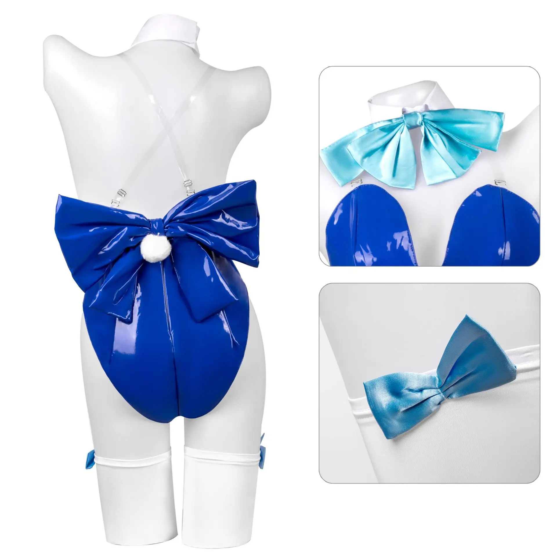 Фото Сексуальный костюм для косплея Асумы Токи из Blue Archive в стиле кроличьей девушки, полный комплект, для Хэллоуина и карнавала, для женщин, для ролевых игр, нарядное платье №4
