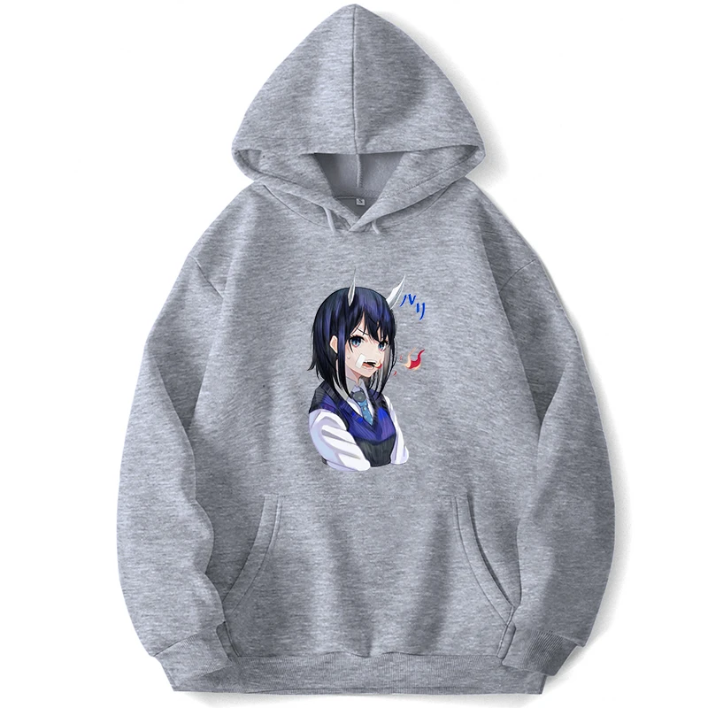 Kawaii Dragon Anime Girl Japanese Manga  Hooded Hoodies Sweatshirts Men Pullover Jumpers Hoodie Trapstar Pocket Autumn