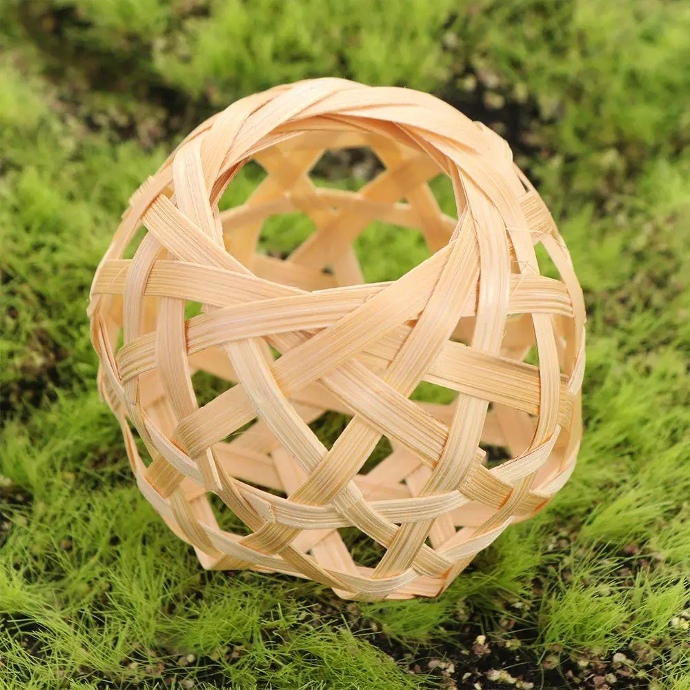 Бамбуковая клетка тканый бамбуковый абажур глобус шестиугольные глаза абажуры