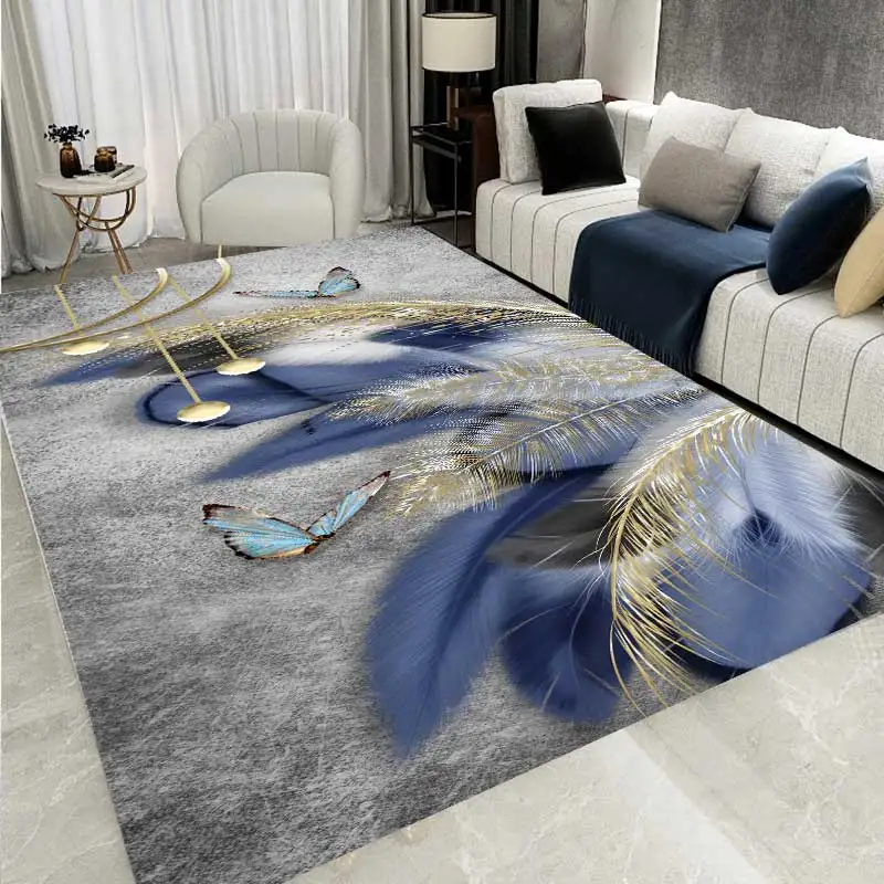 

Light Luxury Carpet Living Room Sofa Coffee Table Mat Nordic Bedroom Carpets Household Full Carpet Large Area Free From Washing
