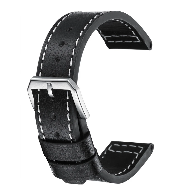 classic Soft Leather Watchbands Men Replacementment Business Watch Straps 20mm  Casual Watch Band Universal watch Accessories