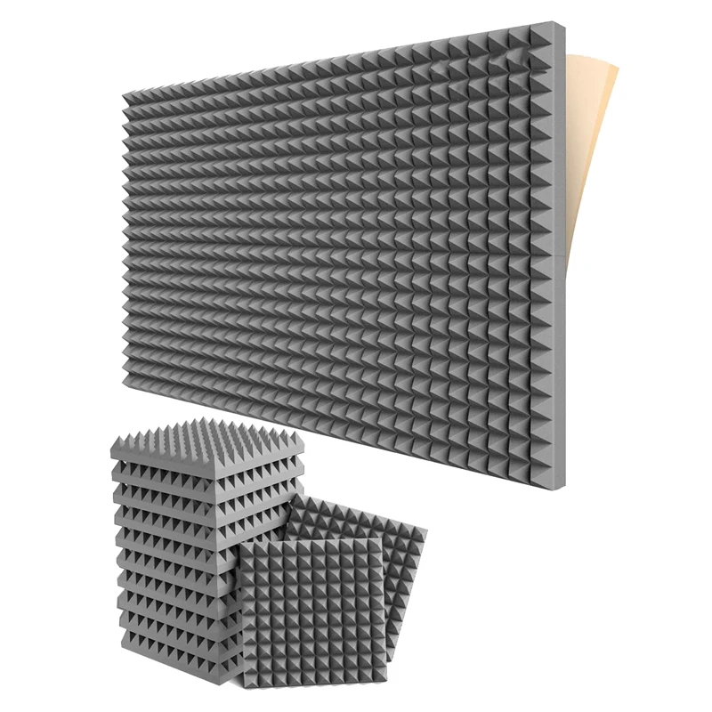 24 Pack Self-Adhesive Sound Proof Foam Panels 2Inch X 12Inch Acoustic For Home Studio Office