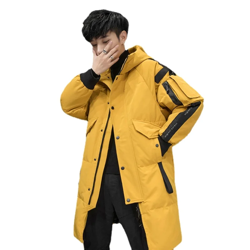 Oversized Down Jacket Men's Mid-length Fashion Winter Down Jacket Men's Cotton-padded Jacket Warm Clothes Women's Winter Jacket