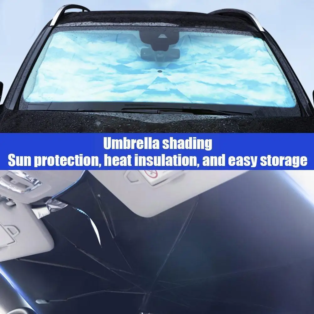 

Foldable Upgraded Car Windshield Sun Shade Umbrella Car Sunshade Front Window Cover For UV Ray Block & Sun Heat Car Protect Q0R8