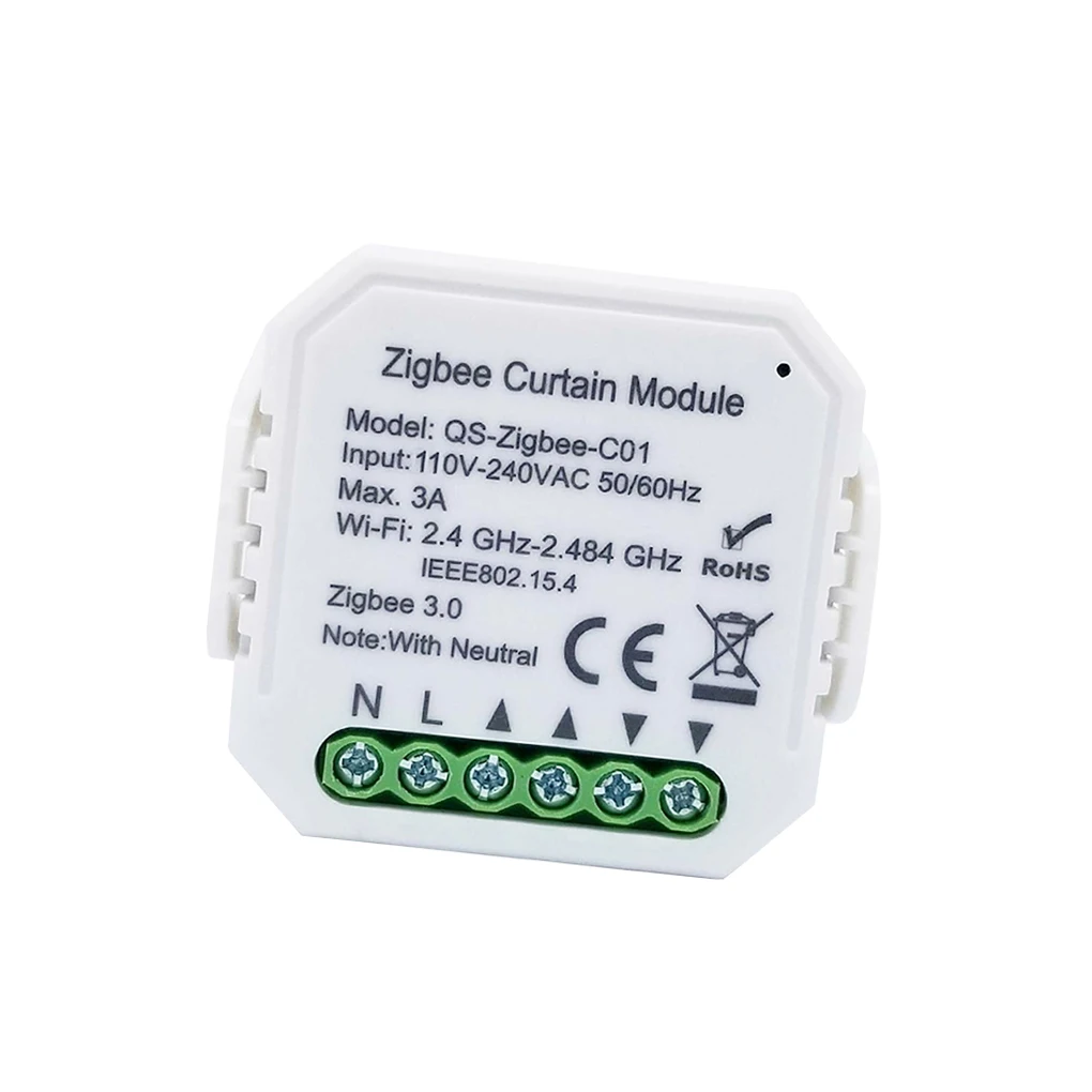 

Модуль переключателя для штор Tuya Smart Life Zigbee, для мотора для потайной шторы с роликовым затвором, дистанционное управление через приложение, ...