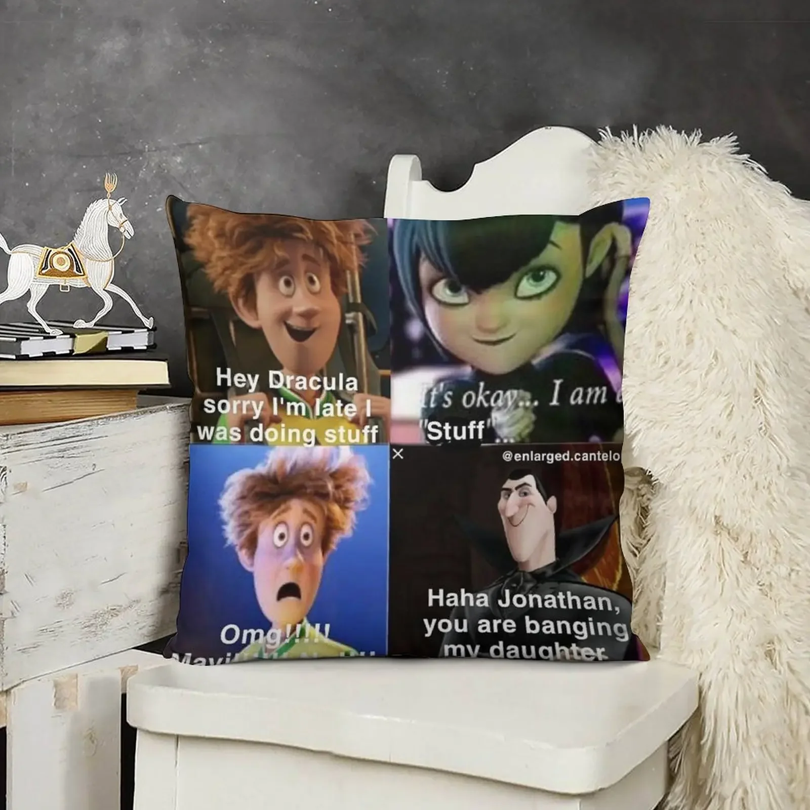 Ха-ха Джонатан ты сбелива моей дочери подушка с комиксами мраморный чехол для