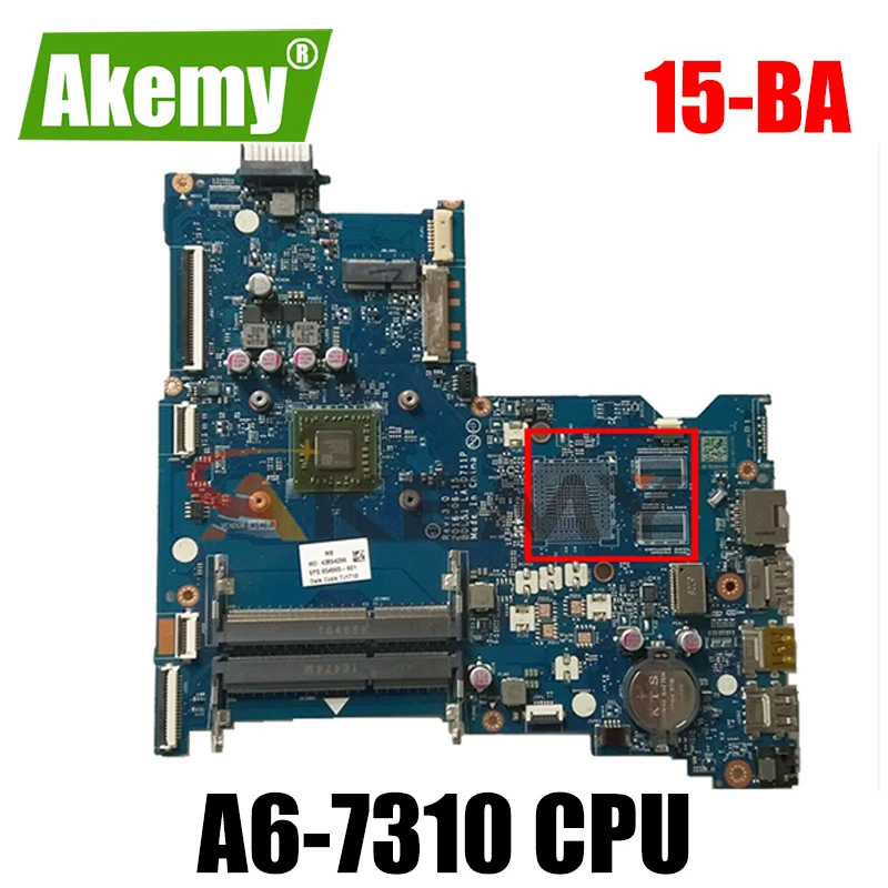 

For HP 15-BA Series Laptop Motherboard With A6-7310 CPU 854965-601 854965-501 BDL51 LA-D711P REV:3.0 MB 100% Tested Fast Ship