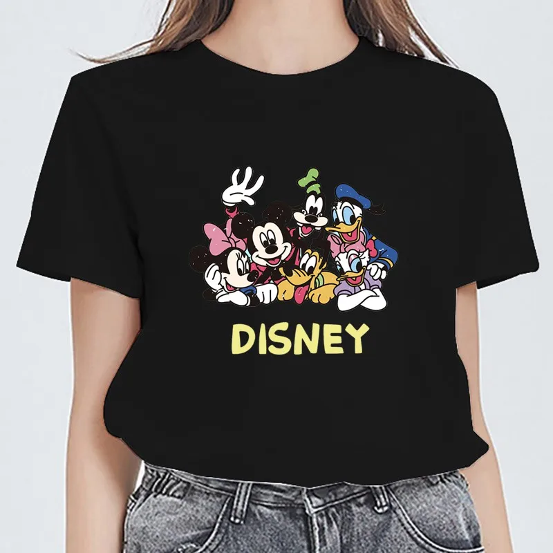 

Mickey Mouse Minnie Donald Duck Woman T-shirts Anime Cartoon Streetwear Men T Shirt Men Kawaii Gothic Harajuku Shirt Casual Tees
