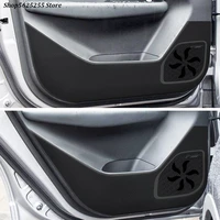 car door anti kick pads for geely geometry c a 2020 2021 2022 accessories carbon fiber leather interior sticker cover