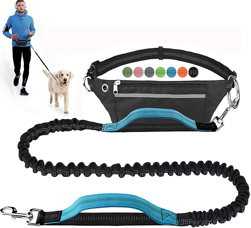 

Hands Free Dog Leash Bungee Retractable Dog Running Waist Leash for Running Walking Jogging Training Hiking with Medium to Large