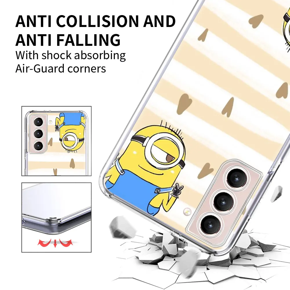 Забавный милый мультяшный чехол M-Minionss для Samsung Galaxy S22 S23 S24 S10 Lite S20 Ultra S21 FE S10e S9 Plus S8