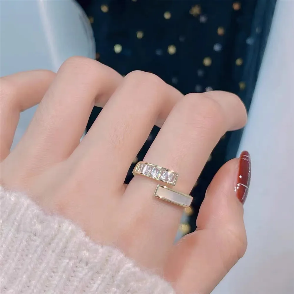 Южнокорейское темпераментное элегантное кольцо на палец эксклюзивный дизайн